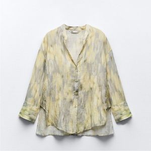 ZARA PRINTED RAMIE BLOUS